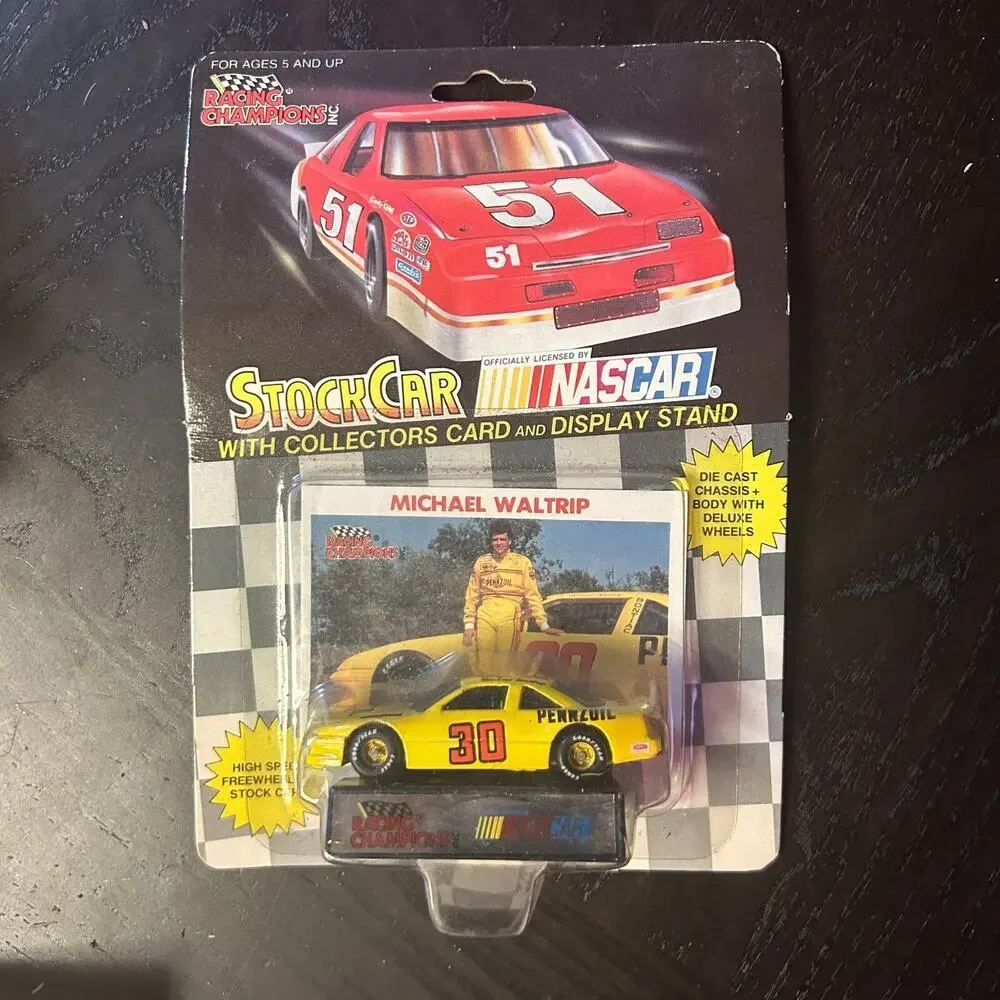 1991 Racing Champions Stock Car/Collector Card MICHAEL WALTRIP #30 Pennzoil